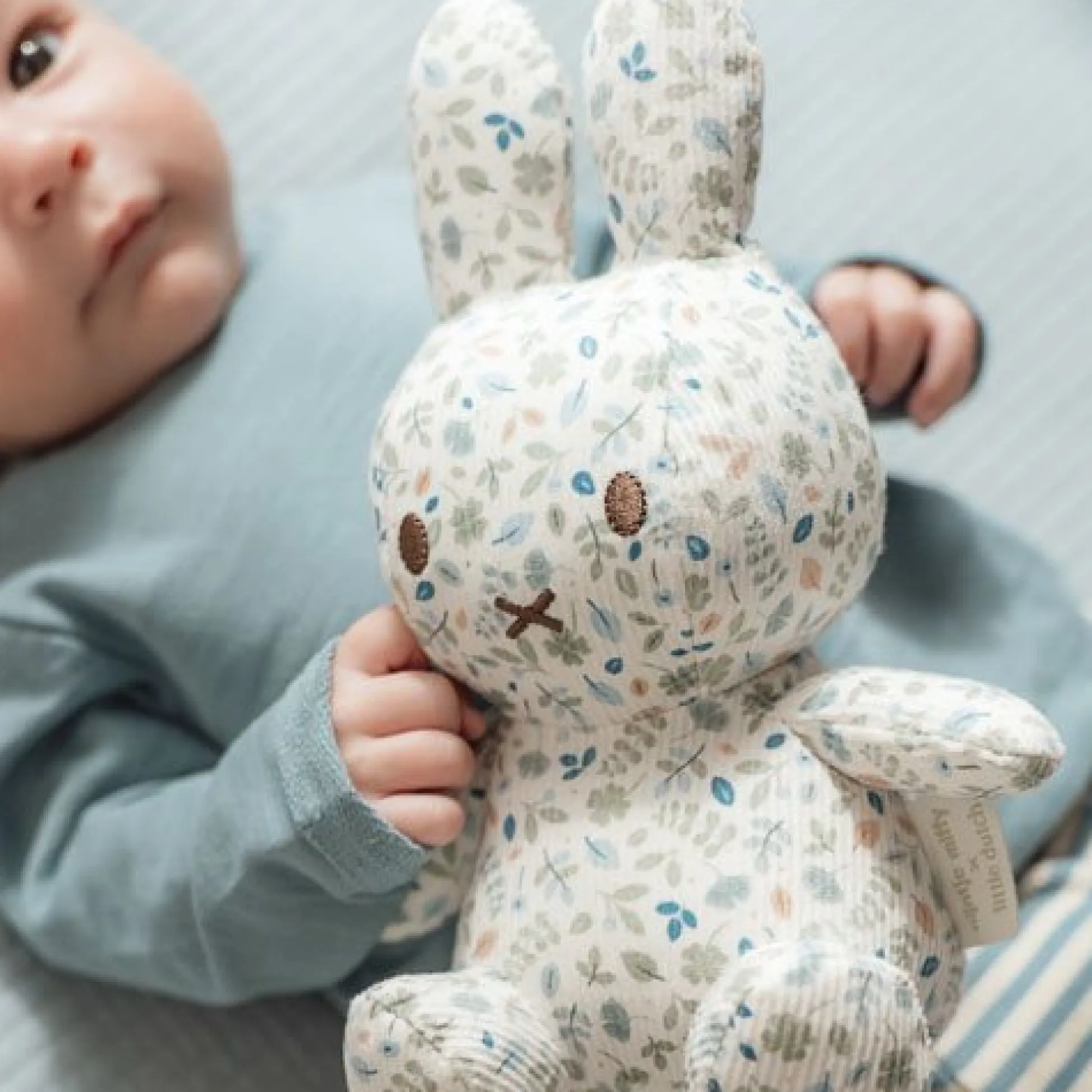 nijntje knuffel all-over print 20 cm - Blauw - Lucky Leaves