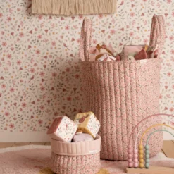 Opbergmand XL - Roze - Fairy Floral