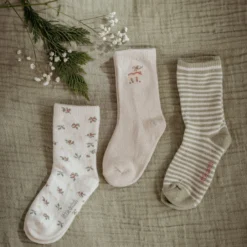 3-pack kerst sokken – Beige
