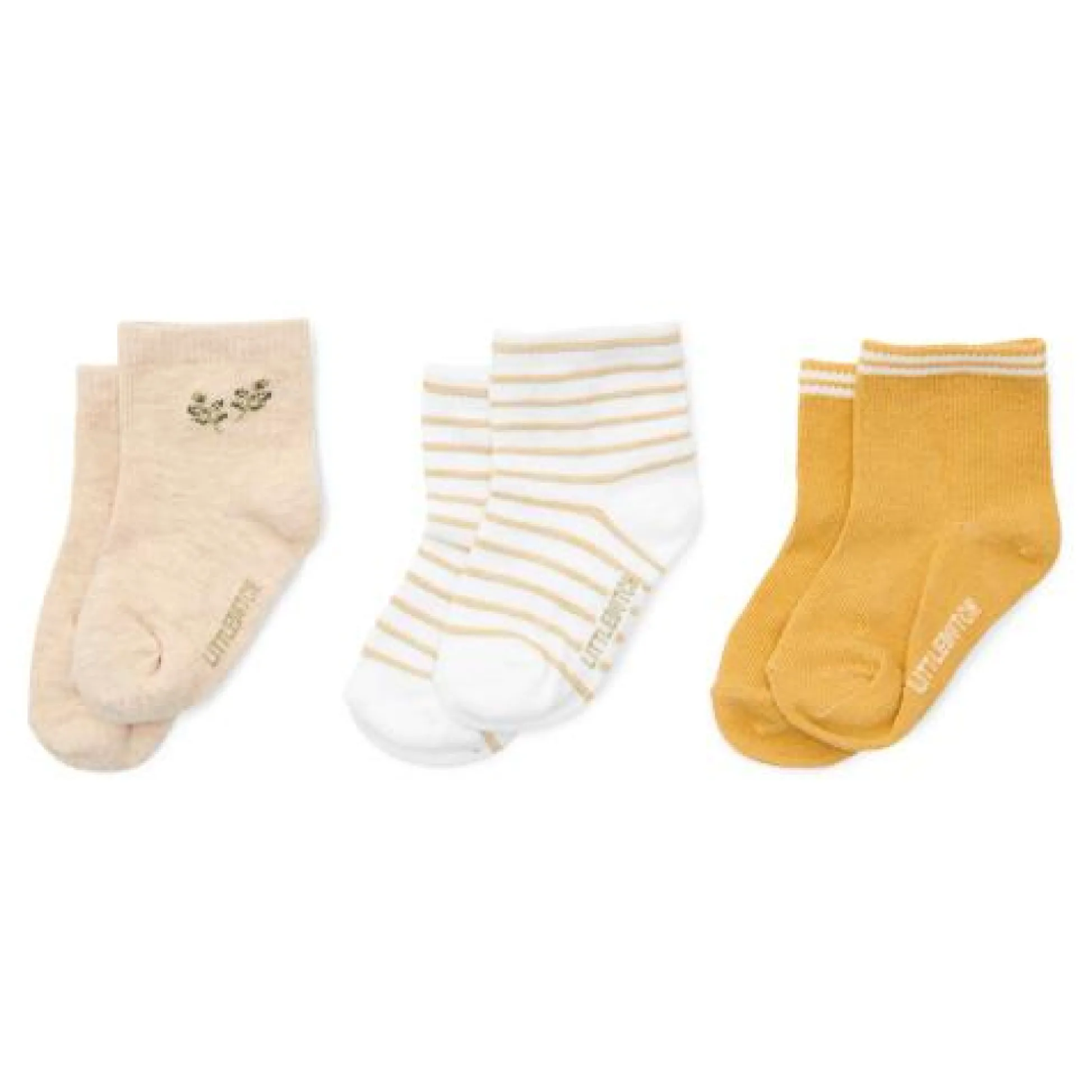 3-pack sokken - Meerkleurig - Zand - Geel - Groen - Little Farm