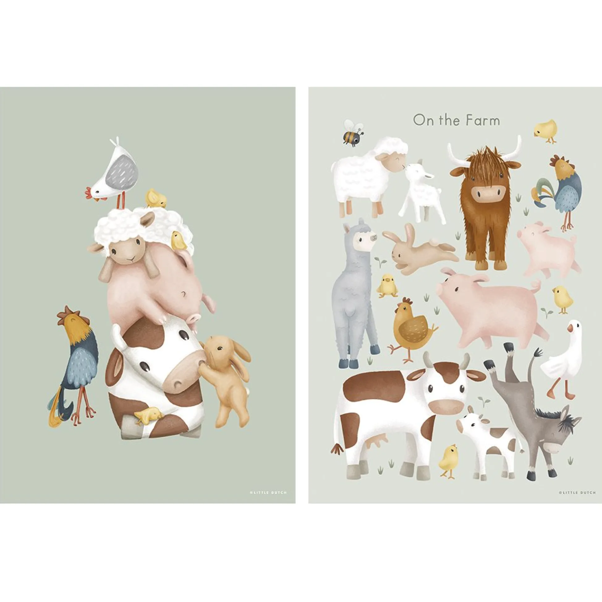 Poster - Meerkleurig - Maat A3 - Little Farm