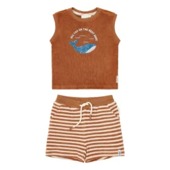 Shirt en short set - Bruin