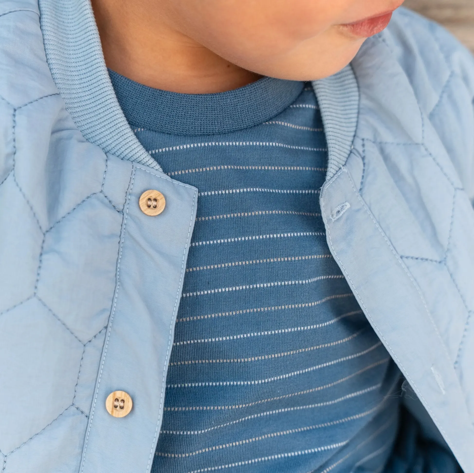 Shirt korte mouw - Blauw - Indigo Stripe