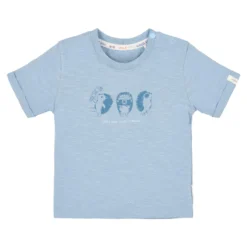 Shirt korte mouw print - Blauw