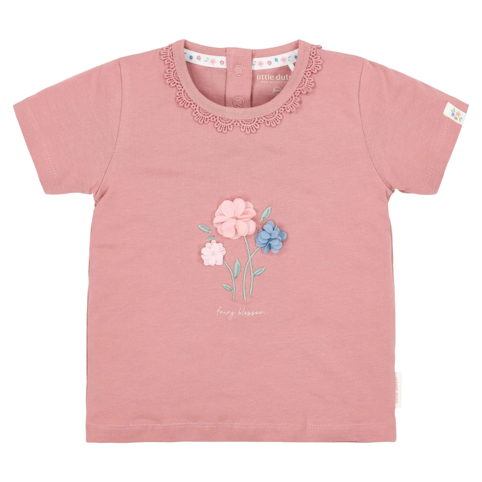 Shirt korte mouw - Ruches - Roze