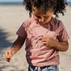 Shirt korte mouw - Ruches - Roze