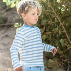 Shirt lange mouw - Blauw - Steel Blue Stripe