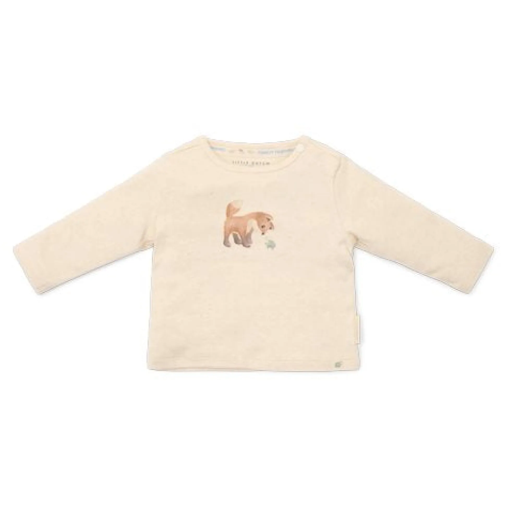 Shirt lange mouw - Zand - Forest Friends - Vosje