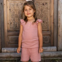 Singlet - Ruches - Roze