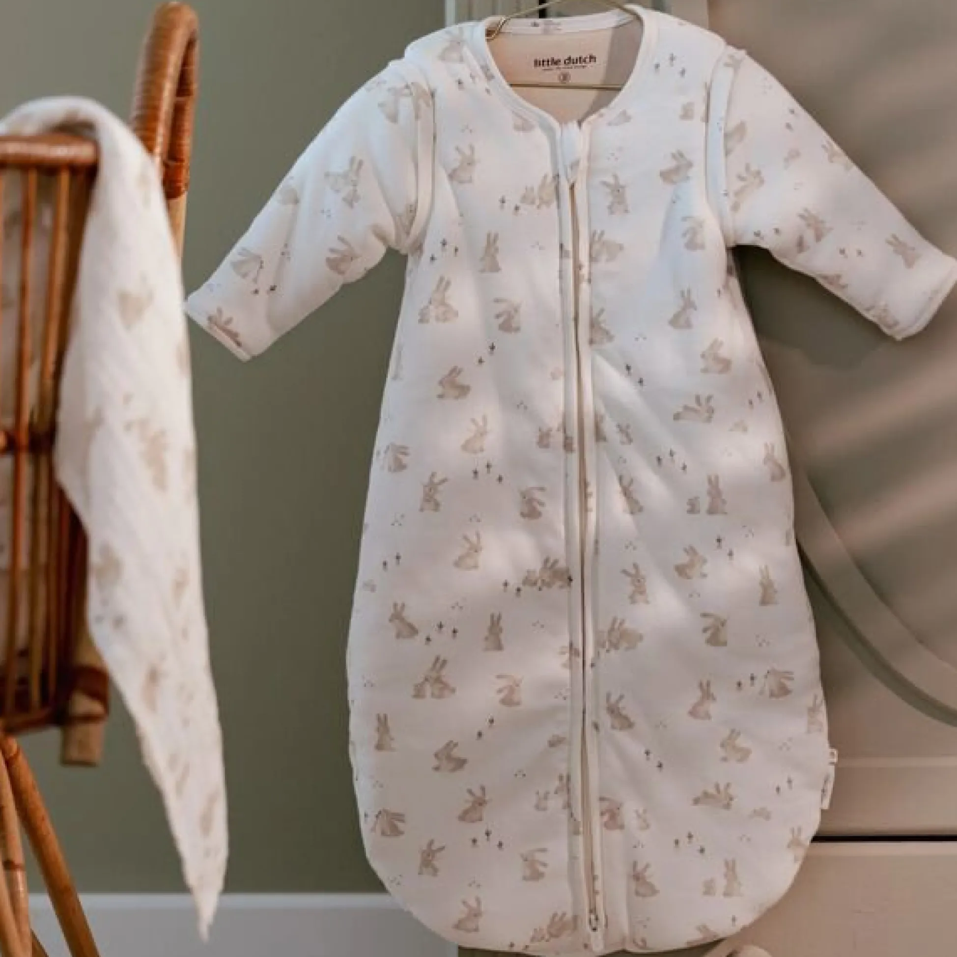 Slaapzak winter – Wit – Maat 70 cm – Newborn Naturals – Baby Bunny