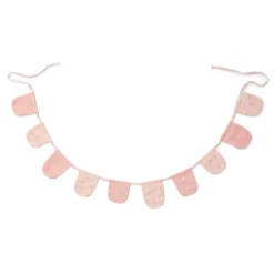 Slinger met vlaggetjes - Roze - Essentials