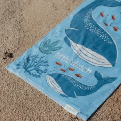 Strandhanddoek - Blauw - Ocean Splash