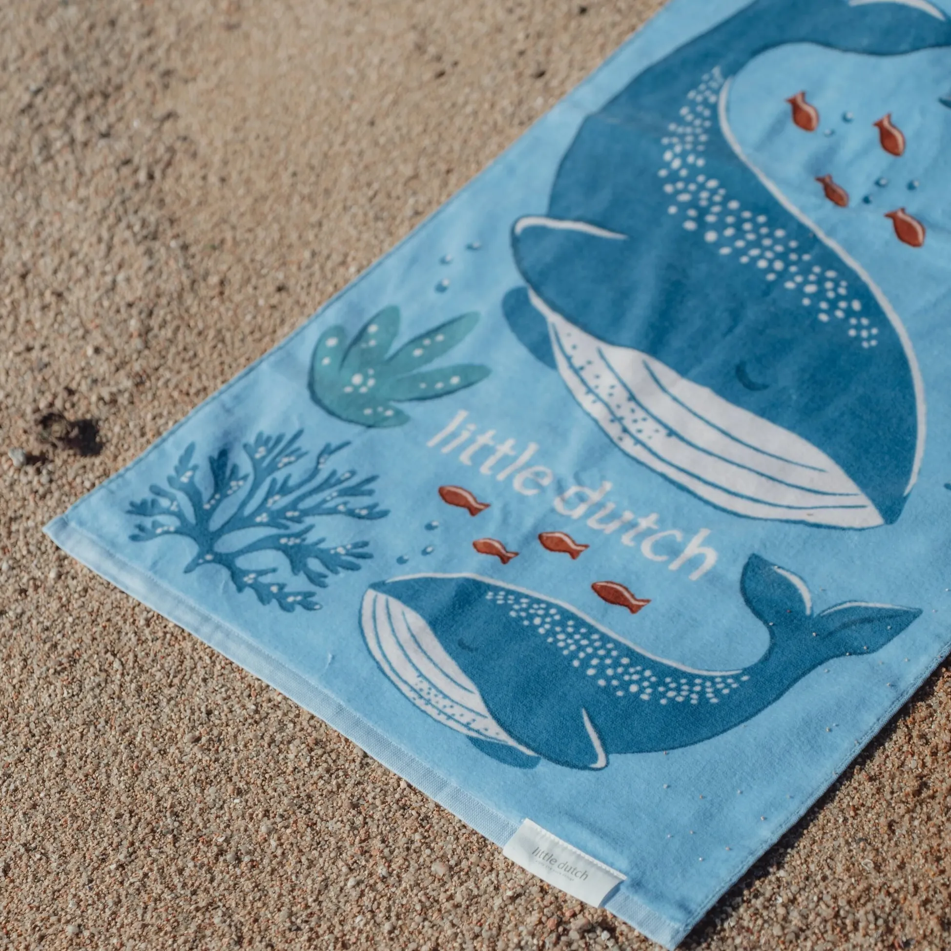 Strandhanddoek - Blauw - Ocean Splash