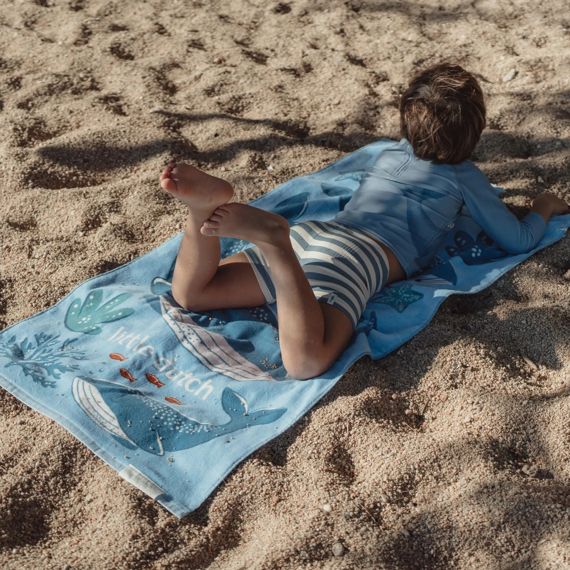 Strandhanddoek - Blauw - Ocean Splash