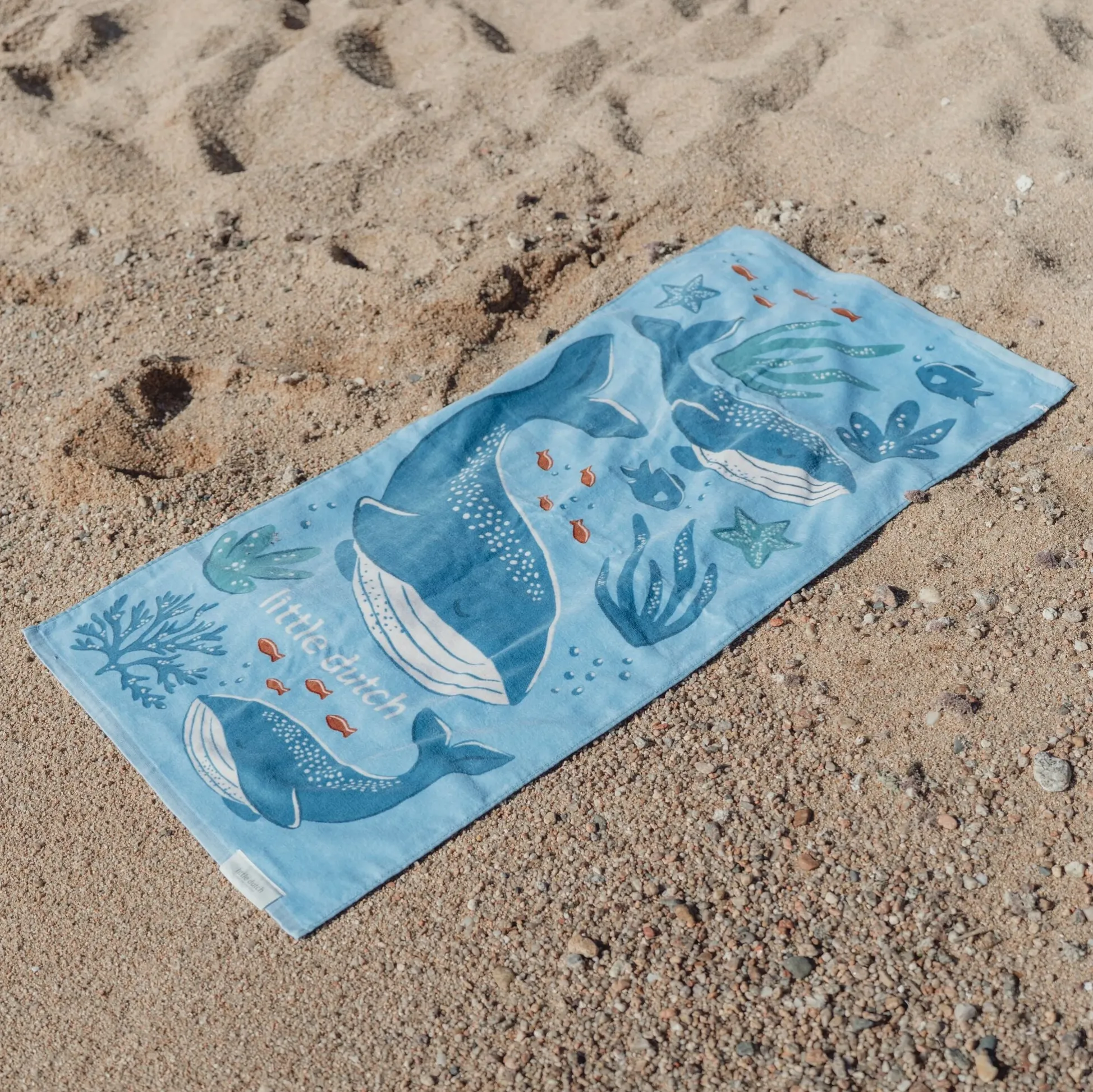 Strandhanddoek - Blauw - Ocean Splash