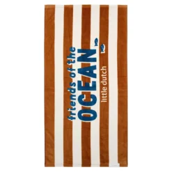 Strandhanddoek - Bruin - Ocean Brown Stripes