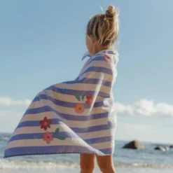 Strandhanddoek - Paars - Dreamy Stripes