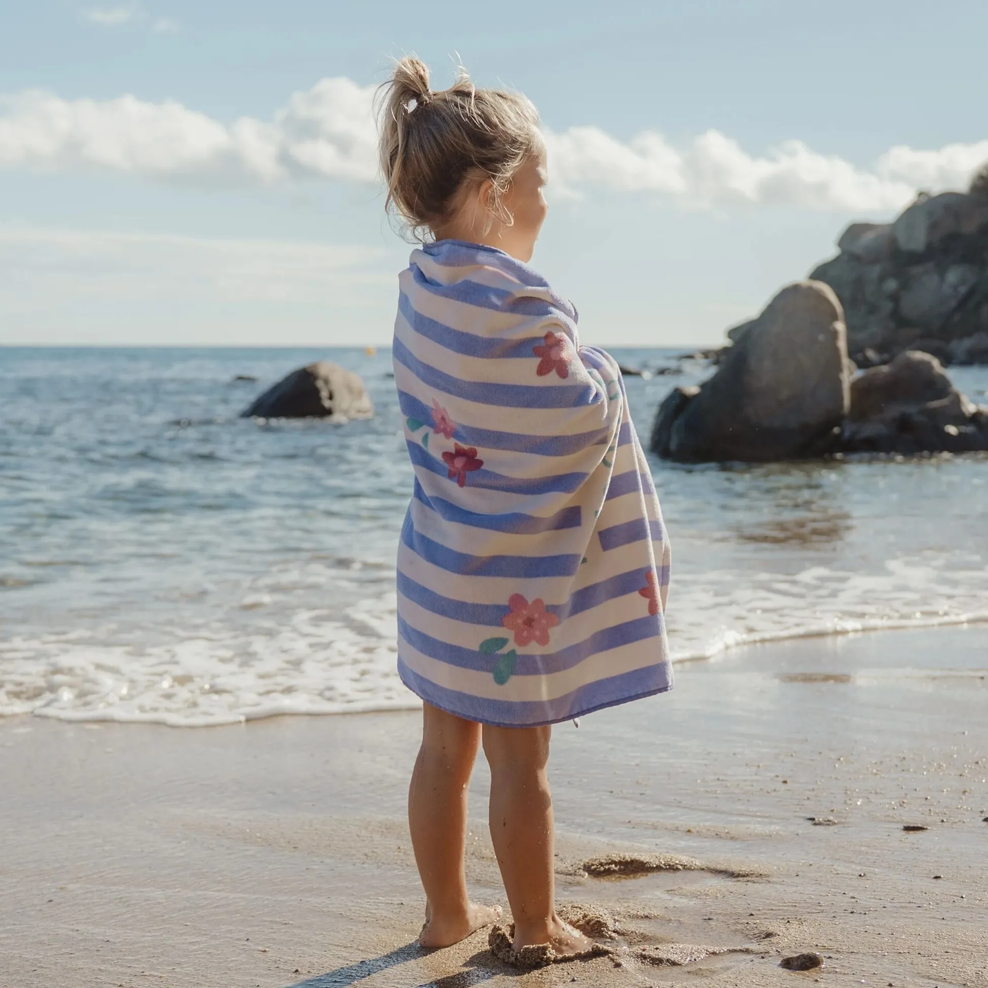 Strandhanddoek - Paars - Dreamy Stripes