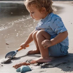 Strandset Schepje en Zandvormen - Blauw - Ocean World