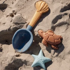 Strandset Schepje en Zandvormen - Blauw - Ocean World