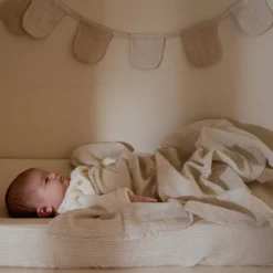 Swaddle - Beige streepjes - 120 cm