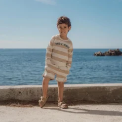 Sweater - Zand - Biscuit Stripe