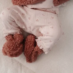 Teddy slofjes - Roze - Newborn Naturals