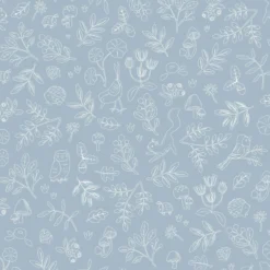 Vliesbehang – Blauw – Forest Friends – Forest Wonder
