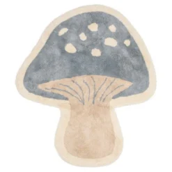 Vloerkleed paddenstoel - Blauw - Forest Friends