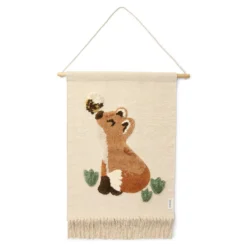 Wandkleed vos - Wit - Forest Friends