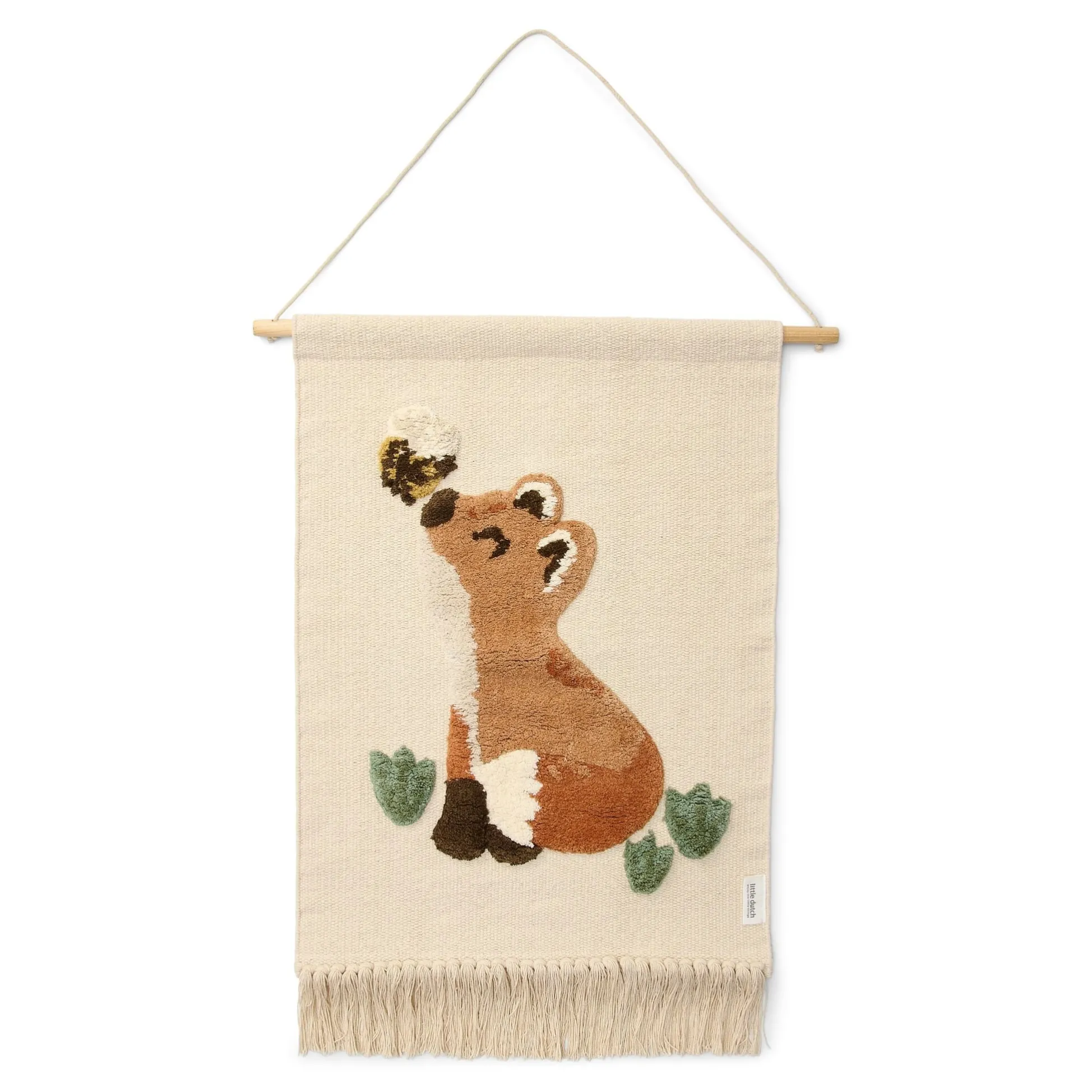 Wandkleed vos - Wit - Forest Friends