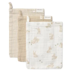 Washandjes set - Wit - Newborn Naturals - Baby Bunny