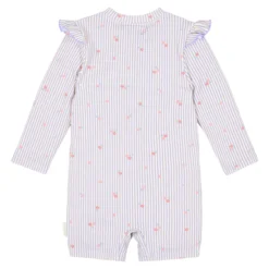 Zwempak lange mouw - UPF 40 - Paars - Dreamy Stripes