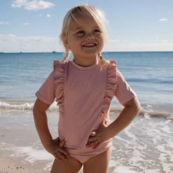 Zwemshirt korte mouw - Roze