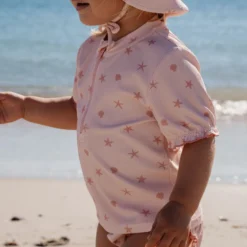 Zwemshirt korte mouw - Roze - Dreamy Seashells