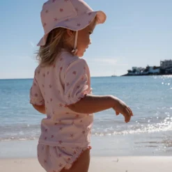 Zwemshirt korte mouw - Roze - Dreamy Seashells